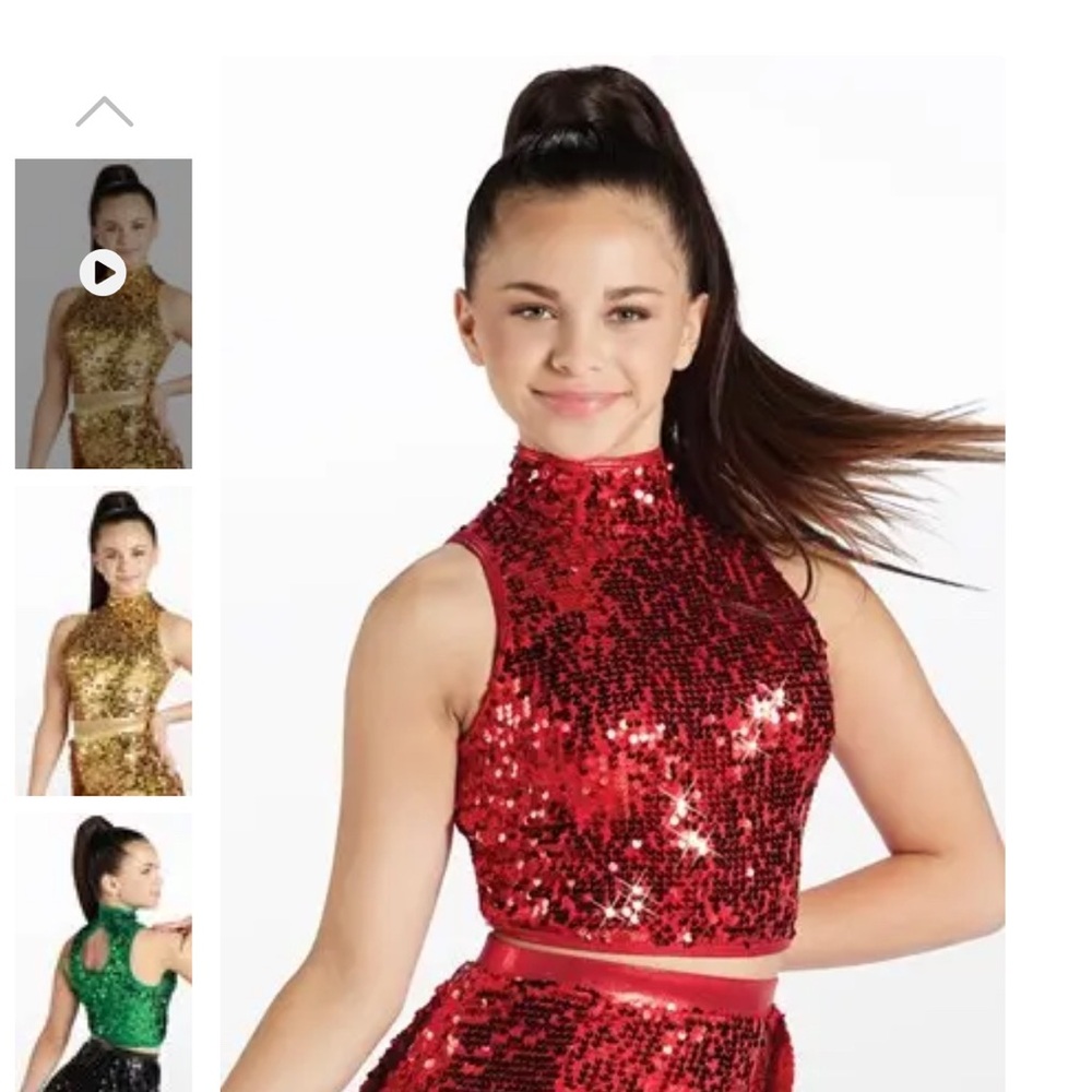 Red Sequin Dance Costume